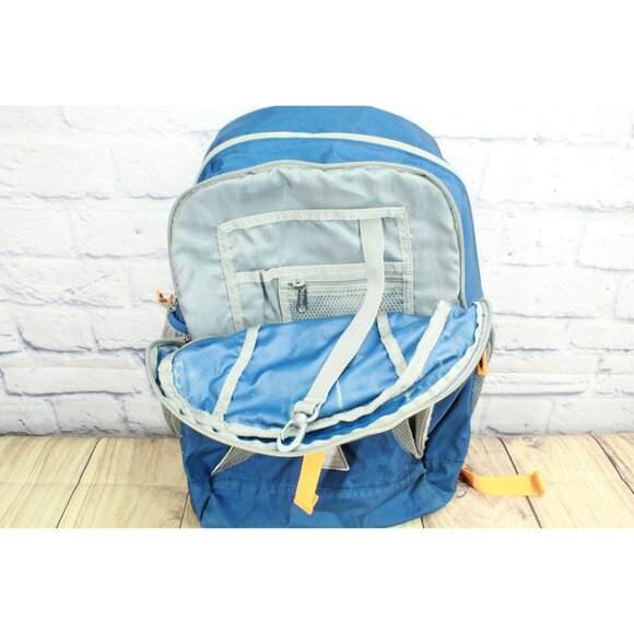 LL Bean Unisex Kid's Explorer Backpack 25L Colorblock Nylon Blue Yellow - Picture 9 of 11